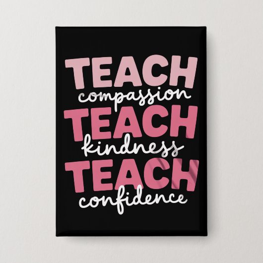 Teach Cute Teacher Life Education Inspirational  缶バッジ (正面)