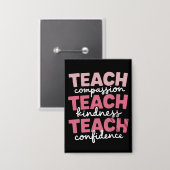 Teach Cute Teacher Life Education Inspirational  缶バッジ (正面/裏面)
