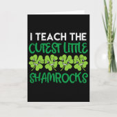 Teach Cutest Little Shamrocks Clover St Patricks D カード (正面)