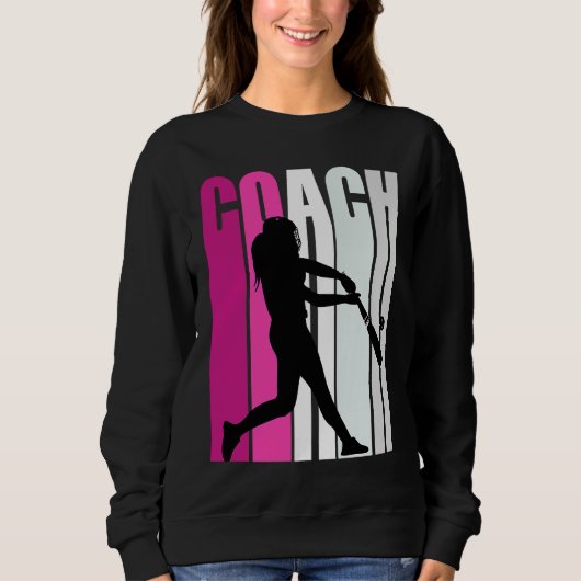 Teach Female Baseballteacher Master Coach Softball スウェットシャツ (正面)