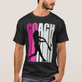 Teach Female Baseballteacher Master Coach Softball Tシャツ (正面)