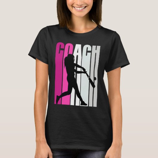 Teach Female Baseballteacher Master Coach Softball Tシャツ (正面)