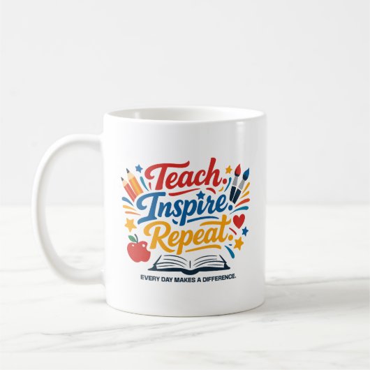 Teach - Inspire - Repeat  コーヒーマグカップ (左)