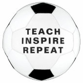 Teach Inspire Repeat Motivational Design サッカーボール (正面)