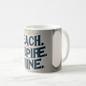 Teach. Inspire. Shine. Teacher Mug コーヒーマグカップ (正面右)