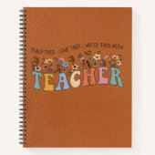 Teach Love Grow – Personalized Teacher Notebook ノートブック (正面)