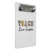 Teach, Love, Inspire ミニクリップボード (アングル)