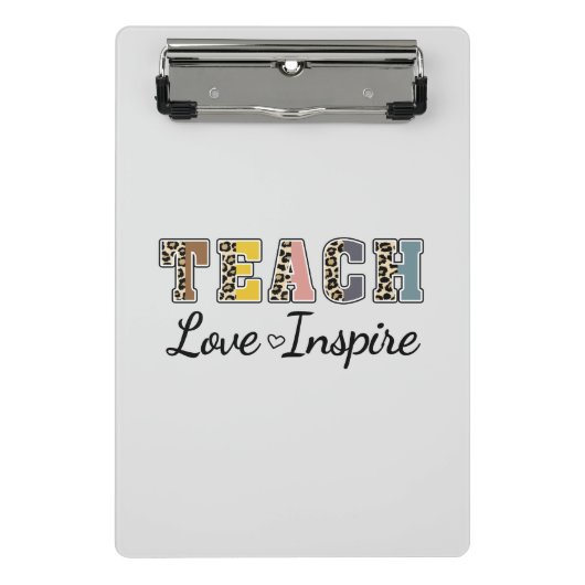 Teach, Love, Inspire ミニクリップボード (正面)