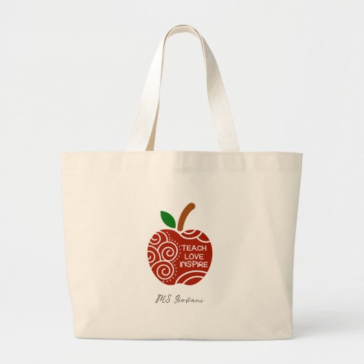 Teach Love Inspire  ラージトートバッグ (正面)
