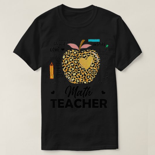 Teach Love Inspire Math Teacher Welcome Back To Sc Tシャツ (デザイン正面)