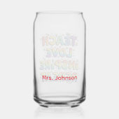 Teach Love Inspire Repeat Rainbow Teacher ガラス缶 (裏面)