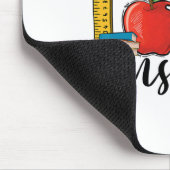 Teach Love Inspire Shirt Funny Ck To School Teache マウスパッド (コーナー)