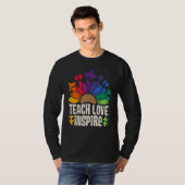 Teach Love Inspire SPED Teacher Speducator Special Tシャツ (正面フル)