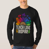 Teach Love Inspire SPED Teacher Speducator Special Tシャツ (正面)
