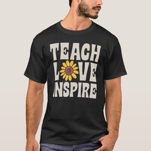 Teach Love Inspire SPED Teacher Speducator Special Tシャツ (正面)