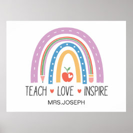 Teach Love Inspire Teacher ポスター