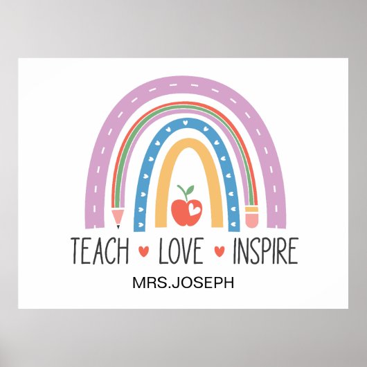 Teach Love Inspire Teacher  ポスター (正面)