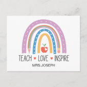 Teach Love Inspire Teacher ポストカード (正面)