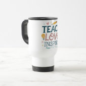 Teach Love Inspire – Teacher Appreciation Gift トラベルマグ (正面左)