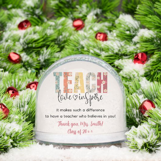 Teach Love Inspire Teacher Appreciation Photo (クリスマス)