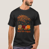 Teach Love Inspire Teacher  Autumn Fall Pumpkin Le Tシャツ (正面)