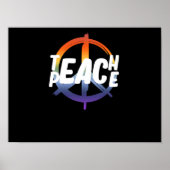 Teach Peace Support Earth World Peace Day Lover ポスター (正面)
