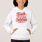 Teach Values Kids Hoodie Design (正面)