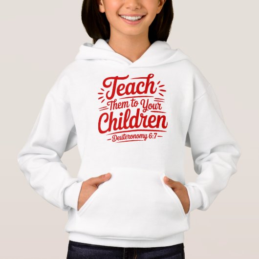 Teach Values Kids Hoodie Design (正面)
