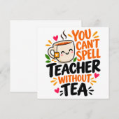 TeacherにはTeaが不可欠 Funny Teacher 招待状 (正面/裏面)