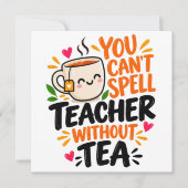 TeacherにはTeaが不可欠 Funny Teacher 招待状 (正面)