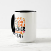 Teacher には Tea がいる Funny Teacher マグカップ (正面左)