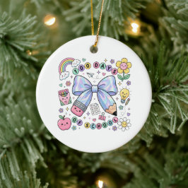 Teacher 100 Days of School Ornament セラミックオーナメント