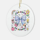 Teacher 100 Days of School Ornament セラミックオーナメント (左)