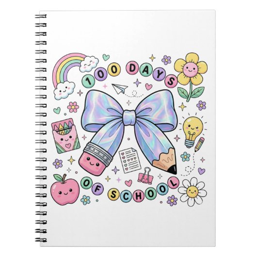 Teacher 100 Days of School Spiral Photo Notebook ノートブック (正面)
