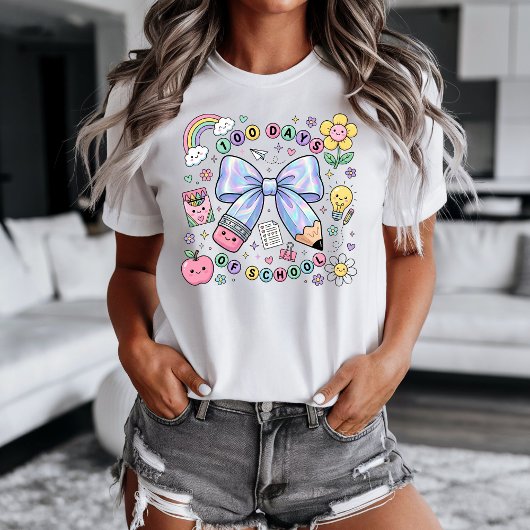 Teacher 100 Days of School T-shirt Tシャツ