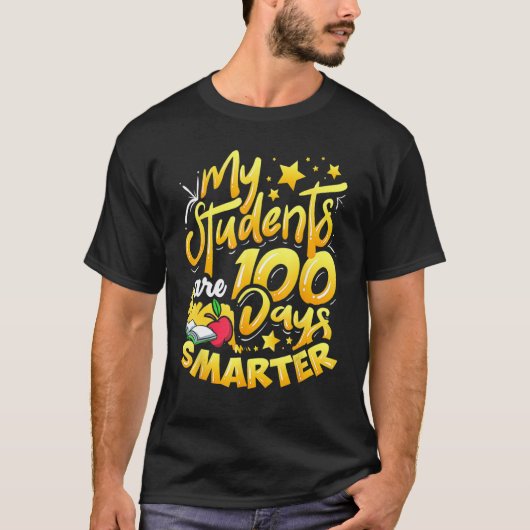 Teacher 100th Day Of School 100 Days Smarter Tシャツ (正面)