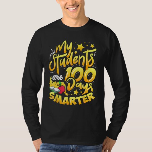 Teacher 100th Day Of School 100 Days Smarter Tシャツ (正面)