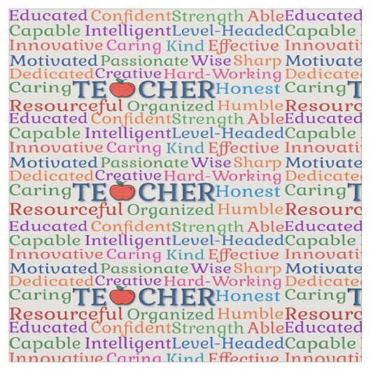 Teacher Adjectives  ファブリック (クローズアップ)