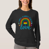 Teacher Ally LGBT Teaching Love Rainbow Pride Mont Tシャツ (正面)