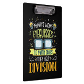 Teacher Always Wear Eyeglasses To Math Class クリップボード (右)