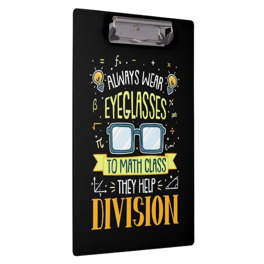 Teacher Always Wear Eyeglasses To Math Class クリップボード (右)