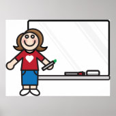 Teacher And A Whiteboard ポスター (正面)