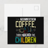 Teacher And Coffee ポストカード (正面/裏面)