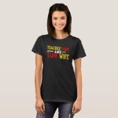 Teacher And Firefighter Wife Funny Womens Fire Wif Tシャツ (正面フル)