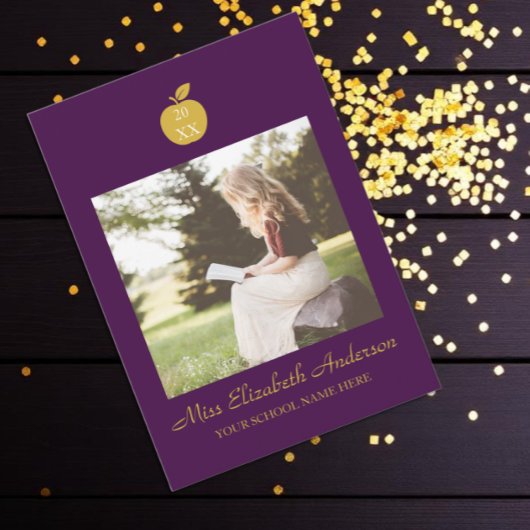 Teacher Apple Graduation 案内状