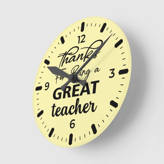 Teacher Appreciation ラウンド壁時計 (傾斜)