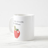 Teacher Appreciation Apple Bookworm Best teacher コーヒーマグカップ (正面左)