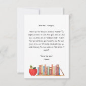 Teacher Appreciation Best Teacher Red Apple Books  サンキューカード (正面)