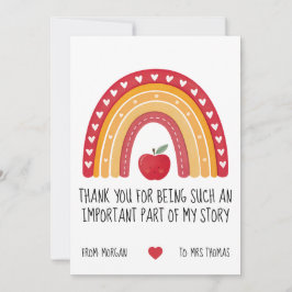 Teacher Appreciation Card – Important Part Story シーズンカード