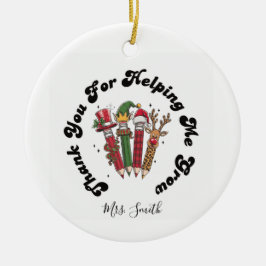 Teacher Appreciation Christmas Ornament セラミックオーナメント